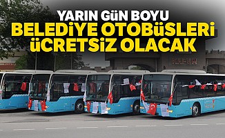 Yarın Gün Boyu Belediye Otobüsleri Ücretsiz