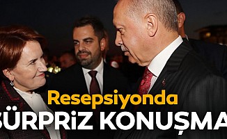 Erdoğan ile Akşener resepsiyonda ne konuştu? Akşener'in yanındaki isim açıkladı