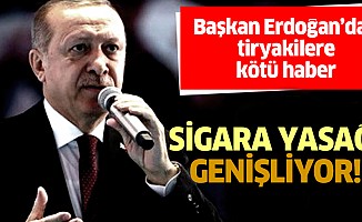 Erdoğan'dan tiryakilere kötü haber! Sigara yasağı genişliyor
