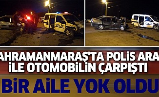 Kahramanmaraş'ta Polis Aracı İle Otomobilin Çarpıştı