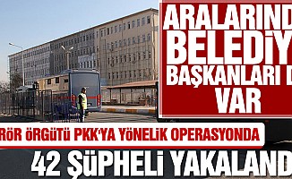 Terör Örgütü PKK'ya Yönelik Operasyonda 42 Şüpheli Yakalandı