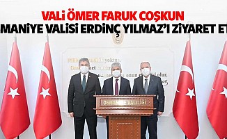 Vali Ömer Faruk Coşkun, Osmaniye Valisi Erdinç Yılmaz’ı Ziyaret Etti