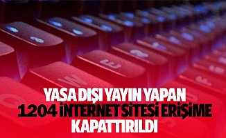 Yasa dışı yayın yapan 1204 internet sitesi erişime kapattırıldı
