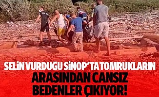 Selin vurduğu Sinop'ta tomrukların arasından cansız bedenler çıkıyor