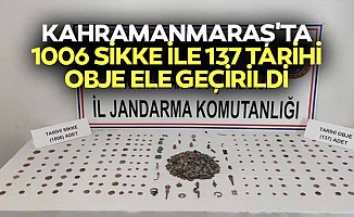 Kahramanmaraş'ta 1006 Sikke İle 137 Tarihi Obje Ele Geçirildi