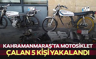 Kahramanmaraş'ta Motosiklet Çalan 5 Kişi Yakalandı