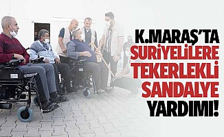 Kahramanmaraş'ta Suriyelilere tekerlekli sandalye yardımı!