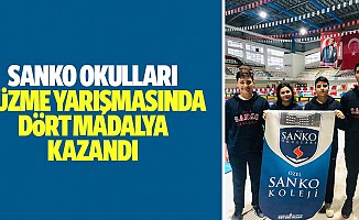 Sanko Okulları Yüzme Yarışmasında Dört Madalya Kazandı