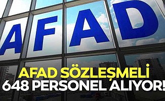 AFAD sözleşmeli 648 personel alıyor!