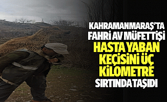 Kahramanmaraş'ta fahri av müfettişi hasta yaban keçisini 3 kilometre sırtında taşıdı