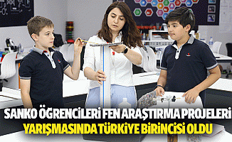 SANKO Öğrencileri Fen Araştırma Projeleri Yarışmasında Türkiye birincisi oldu