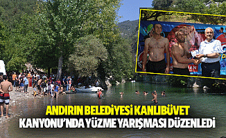 Andırın Belediyesi Kanlıbüvet Kanyonu'nda Yüzme Yarışması Düzenledi
