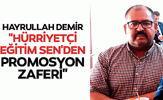 Hayrullah Demir, "Hürriyetçi Eğitim Sen'den promosyon zaferi"