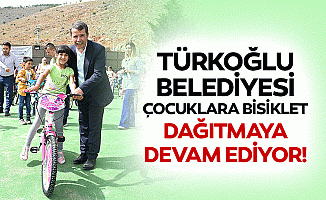 Türkoğlu Belediyesi Çocuklara Bisiklet Dağıtmaya Devam Ediyor!