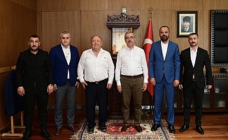 Başkan Güngör, Kadirli ve Ahlat Belediye Başkanını Ağırladı