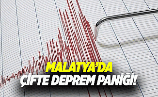 Malatya’da çifte deprem paniği!