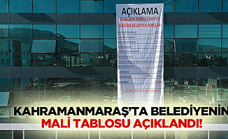 Kahramanmaraş’ta belediyenin mali tablosu açıklandı!